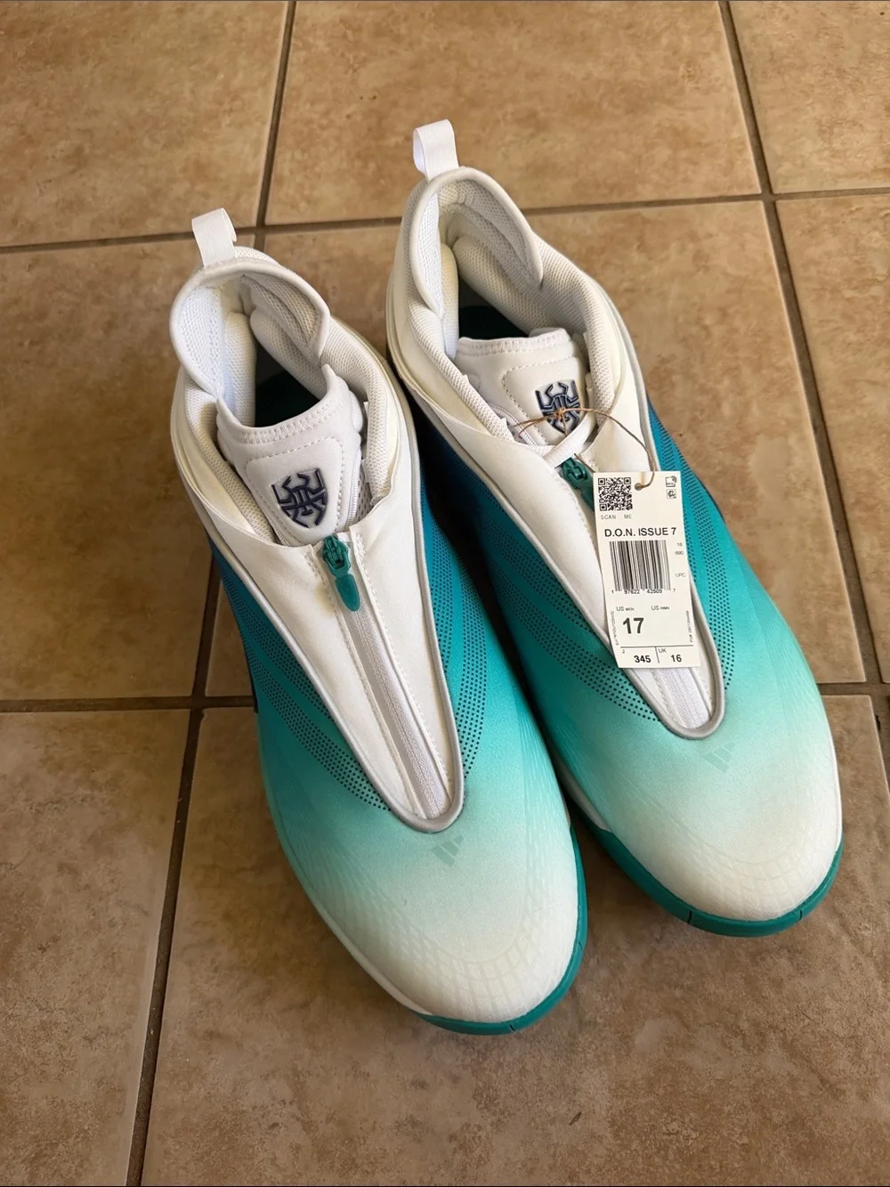 adidas Men's Athletic Shoes Teal White Gradient